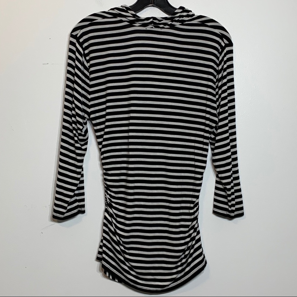 EUC Vince Camuto Black and White Striped Shirt - Picture 2 of 6